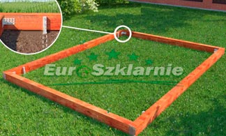 Sprzedaż drewna na fundament pod szklarnie w sklepie euroszklarnie