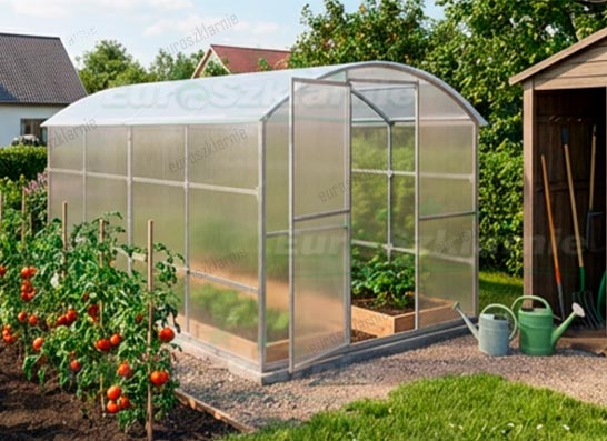 Szklarnia Gera 2m z ocynkowanym stelażem