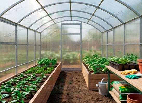 Szklarnia Gera 2,5m z ocynkowanym stelażem